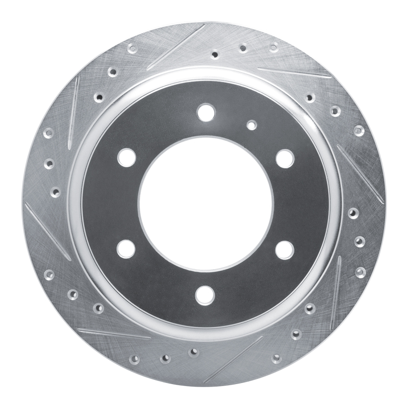 Acura SLX Brake Rotor (1) - Rear Left - R1 Concepts - Drilled & Slotted - Silver - `92-`04 Acura SLX Brake Rotor (1) - Rear Left - R1 Concepts - Drilled & Slotted - Silver - `92-`04